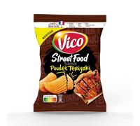 VICO Chips Street Food Poulet Teriyaki 120 g - chips croustillantes aux épices orientales, fabriquées en France avec des pommes de terre françaises, sans huile de palme ni exhausteur de goût