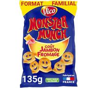 VICO Monster Munch Chips soufflés saveur jambon et fromage 135 g