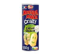VICO - Monster Munch Crazy Goût Crème Et Oignon, Snack Salé Croustillant, 150g - Lot De 6