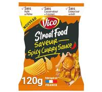 VICO Street Food Chips ondulées au curry épicé 120 g