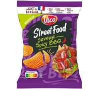 VICO Street Food Chips ondulées saveur spicy barbecue 120 g