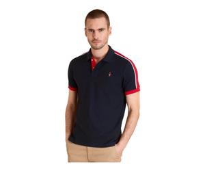 Vicomte A., Homme, Tops, Noir, Taille: M Polo Pilote Tricolore navy - Vicomte