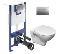 ViConnect Pro S Pack WC Bâti Villeroy & Boch + WC suspendu Jika Neo + Abattant + Plaque (ViConnectS-LinePro-1)