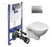 ViConnect pro S pack WC Bâti Villeroy & Boch + WC suspendu Jika Neo + Abattant + Plaque (ViConnectS-LinePro-1-SP)