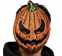 Vicqpouy Masque Citrouille Halloween Effrayant Adulte,Demi-Masque Horreur en EVA avec Bande Élastique,Scary Mask Léger pour Costume Halloween, Fête, Cosplay, Maison Hantée, Carnaval et Mascarade