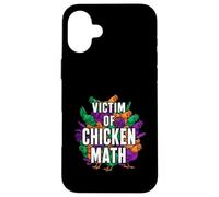 Victim of Chicken Math Funny Backyard Poultry Farmer Coque pour iPhone 16 Plus