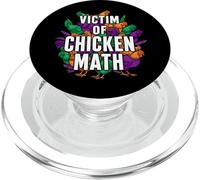 Victim of Chicken Math Funny Backyard Poultry Farmer PopSockets PopGrip pour MagSafe