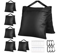 Victiv Lot de 6 Sac de Sable Résistants, 57x26,5cm Sacs de Lestage pour Trépied Photographique, 800D Oxford Sacs de Sable pour Renforcer Lestage, Sac de Sable pour Jardin, Tente, Parasol, Balançoire