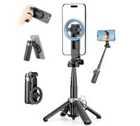 Victiv Magnétique Trépied Smartphone, Ultra-Portable Mini Perche à Selfie, Trépied Téléphone avec Télécommande & Anneau Magnétique pour iPhone 17/16/15/14 Pro Max Mag-Safe, Samsung, Huawei Android