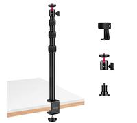 Victiv Support de Table pour Appareil Photo, 37cm-105cm Support Lumière de Bureau, Trépied Table à Clipser avec vis 1/4", Supports Téléphone pour DSLR Caméra, Smartphone, Lumière LED, Webcam