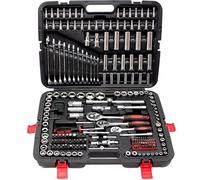 Victoam Jeu de clés à douilles | 216 pièces | Ensemble d'outils en vanadium et embouts avec adaptateurs pour visseuse électrique | Ensemble d'outils | Coffret à cliquets et boîte à outils 1/4", 3/8