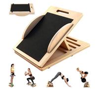 Victoam Planche d'équilibre et planche inclinée en bois avec 5 angles, planche inclinée antidérapante pour adultes, étireur de mollet et entraîneur d'équilibre avec poignée de transport pour exercices