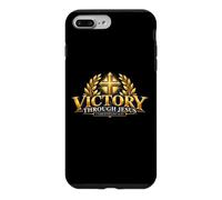 Victoire à Travers Jésus Pâques Écriture chrétienne inspirée Coque pour iPhone 7 Plus/8 Plus