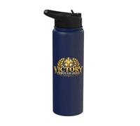 Victoire à travers Jésus Pâques Écriture chrétienne inspirée Stainless Steel Insulated Water Bottle