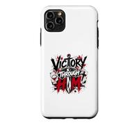 Victoire à Travers Lui Croix guerrière chrétienne Coque pour iPhone 11 Pro Max
