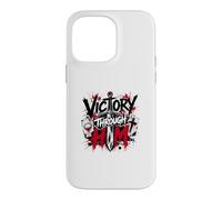 Victoire à Travers Lui Croix guerrière chrétienne Coque pour iPhone 14 Pro Max