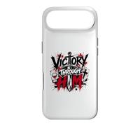 Victoire à Travers Lui Croix guerrière chrétienne Coque pour iPhone Air
