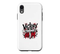 Victoire à Travers Lui Croix guerrière chrétienne Coque pour iPhone XR