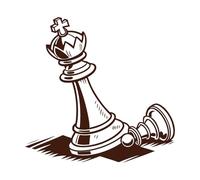 victoire aux échecs roi et pion et Stickers gravés 42x43.2cm Fourni avec un kit de film de transfert Café