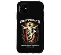 Victoire sur la Mort : Résurrection de Jésus (1 Corinthiens 15:55) Coque pour iPhone 11