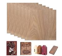 Victool - Lot de 6 plaques de bricolage en noyer noir, 30 cm x 30 cm, bois non traité pour gravure laser, découpe CNC, bricolage, peinture