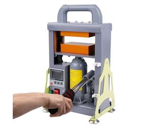 Victool Presse à colophane 5 tonnes, machine d'extraction de résine 600 W, presse hydraulique à chaud avec chauffage double face pour colophane, fleurs séchées et extraits de plantes