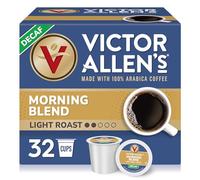 Victor Allen's Coffee Decaf Morning Blend Light Roast 32 Count, Single Serve Coffee Pods for Keurig K-Cup Brewers