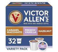 Victor Allen's Coffee Variety Pack (French Vanilla Flavored, Caramel Macchiato, Hazelnut), 32 counts, Single Serve Coffee Pods pour Brewers Keurig K-Cup