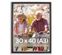 Victor Cadre Marron Argent Monet en 30x40 cm, Bar: 23x13mm - Vintage - Décoration murale - Shabby Chic - Châssis pour l'image A3 Argenté