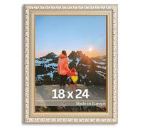 Victor Cadre Photo Artistique Chagall en Beige Or - 18x24 cm Décor atif Vintage - Convient Pour Certificats - Témoignages - Châssis pour l'image Antique - Baroque