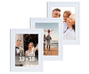 Victor Cadre Photo Artistique Chagall en Blanc - Set de 3 - en 13x18 cm Décor atif Vintage - Convient Pour Certificats - Témoignages - Châssis pour l'image Antique - Baroque