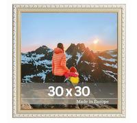 Victor Cadre Photo Artistique Chagall en Or Beige - 30x30 cm Décor atif Vintage - Convient Pour Certificats - Châssis pour l'image Carré - Antique - Baroque