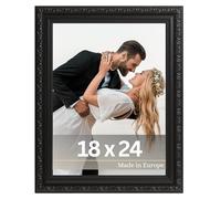 VictoR Cadre photo au style antique "Chagall" en Noir - 18x24 cm Cadre décoratif Vintage - Convient pour les certificats - Diplômes - Cadre photo Noir 18x24 - Baroque