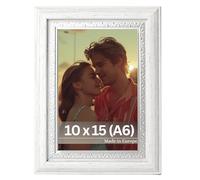 Victor Cadre Photo Boho Blanc en 10x15 cm (A6) - Bar: 30x16mm - Vintage Décoration Rustique - Blanc 10x15 - Maison de Campagne