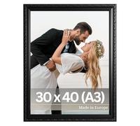 VictoR Cadre photo « Chagall » - Noir - 30 x 40 cm (A3) - Cadre décoratif vintage - Convient pour certificats - Baroque