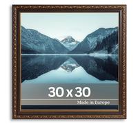 Victor cadre photo Chagall noir or en 30x30 cm - style baroque vintage - verre véritable - convient pour certificats - décoration pour la maison