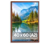 Victor cadre photo Dix marron en 40x60 cm (A2) | Bois moderne - verre acrylique - design moderne - décoration intérieure