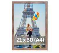 Victor cadre photo Klee marron en 21x30 cm (A4) - bois - design simple et moderne - décoration pour la maison