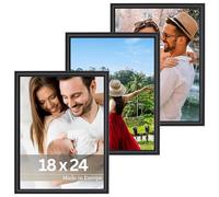 Victor Cadre Photo Noir 18x24 cm - Set de 3 - "David - Bar: 14x17mm - Vintage - Décoration Shabby Chic - Châssis pour l'image 18x24 Plastique