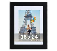 Victor Cadre Photo Richter Noir en 18x24 cm avec Passe-Partout 13x18cm - Bar: 25x20mm - Châssis pour l'image Bois 18x24
