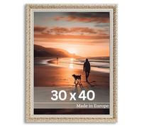 Victor Cadre Photo Rubens en 30x40 cm (A3) Or Beige - Bar: 30x20mm - Verre Véritable - Châssis pour l'image Baroque - Antique - Vintage 30x40 - A3 Ancien Doré