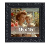 Victor cadre photo Rubens noir en 15x15 cm - bar : 30 x 20 mm - style baroque antique - verre véritable - décoration pour la maison