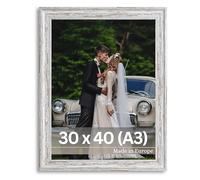 Victor Cadre Photo Vintage Vincent en Marron 30x40 cm (A3) - Châssis pour l'image Vintage Maison de Campagne - Décor Atif avec Verre Acrylique Incassable