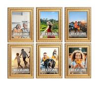 VictoR « Chagall » Lot de 6 cadres photo, artistiques, 10 x 15 cm, style vintage, conviennent aux certificats, certificats, dorés, 10 x 15 cm, style baroque