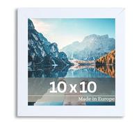 VictoR Dali Cadre photo 10x10 cm Blanc - Cadre en bois - Cadre carré blanc 10x10 - cadre en bois moderne avec verre acrylique incassable