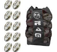 Victor Elite 10x - Set de ballons de match avec sac de transport - Evolution Rubber-Technology - N°1 du rugby Merk en Europe