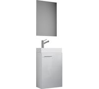 Victor Ensemble de meubles de salle de bain, 1 meuble bas, 1 miroir, blanc.