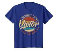 Victor L'Original Le Vrai L'Unique Hommes & Garçons T-Shirt, Enfant, Bleu Royal, 4 Ans