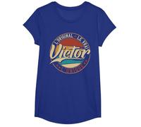 Victor L'Original Le Vrai L'Unique Hommes & Garçons T-Shirt, Fille, Bleu Royal, S