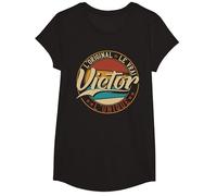 Victor L'Original Le Vrai L'Unique Hommes & Garçons T-Shirt, Fille, Noir, S